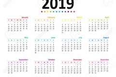 year 2019 calendar wallpaper