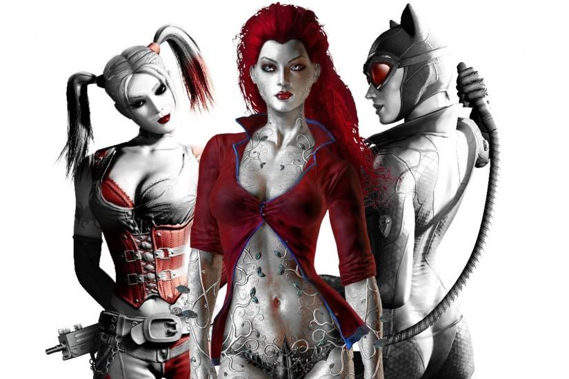 Бесплатные 3d комиксы. Бэтмен Аркхем Сити женщина кошка и Харли. Harley Ivy and Cat woman PFP.